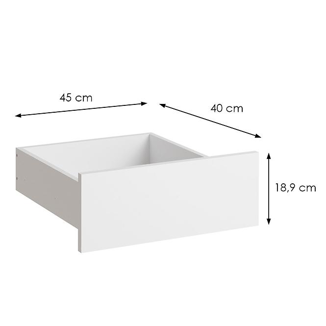 Schublade für Kleiderschrank 1DX 2 Stk. Ultra, Weiß 