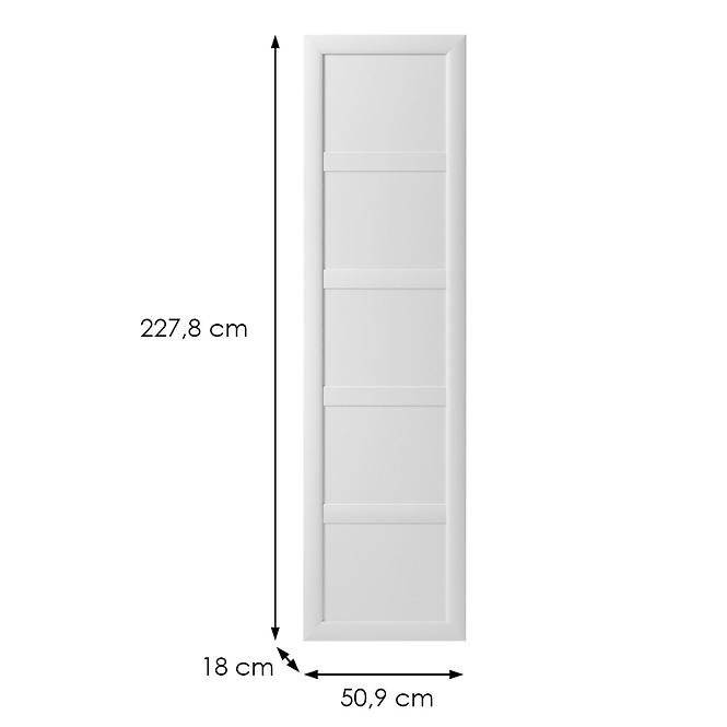 Tür für Eck-Kleiderschrank 2278 mit Rahmen, Ultra, Weiß Platine