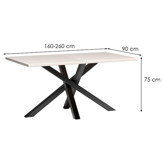 Ausziehbarer Tisch Cali Groß Kraft Weiß