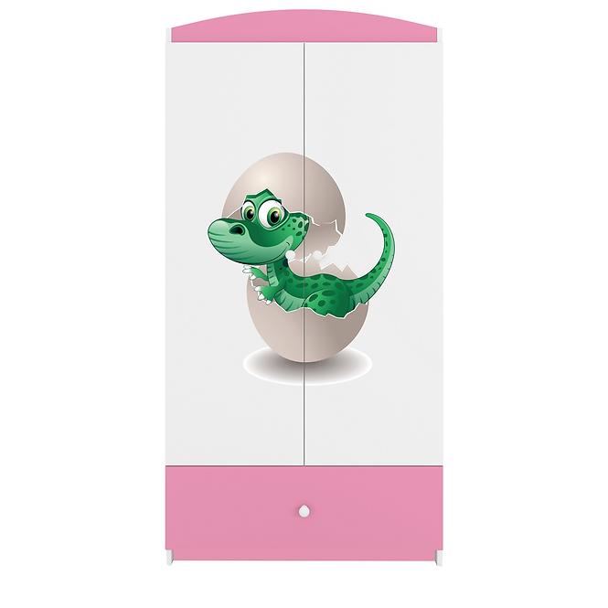 Schrank Babydreams rosa - Dinosaurier