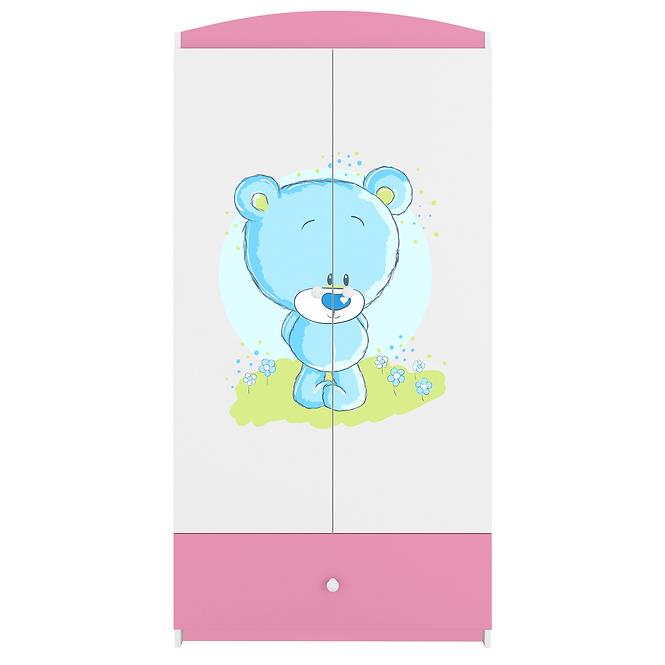 Schrank Babydreams rosa - Blauer Bär