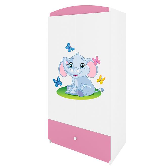 Schrank Babydreams rosa - Elefant