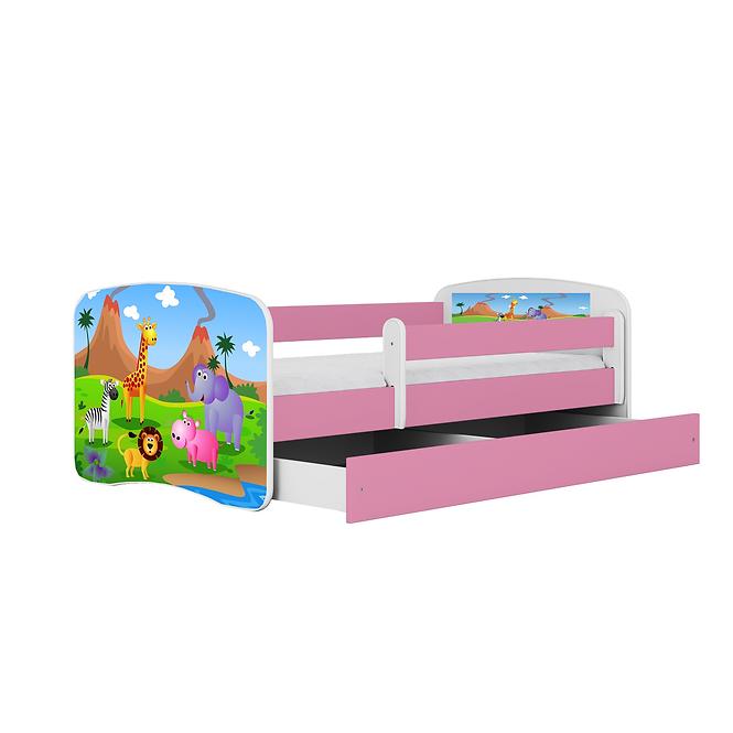 Kinderbett Babydreams rosa 80x160 Safari