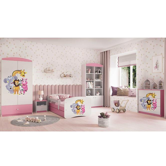 Kinderbett Babydreams rosa 80x160 Zoo