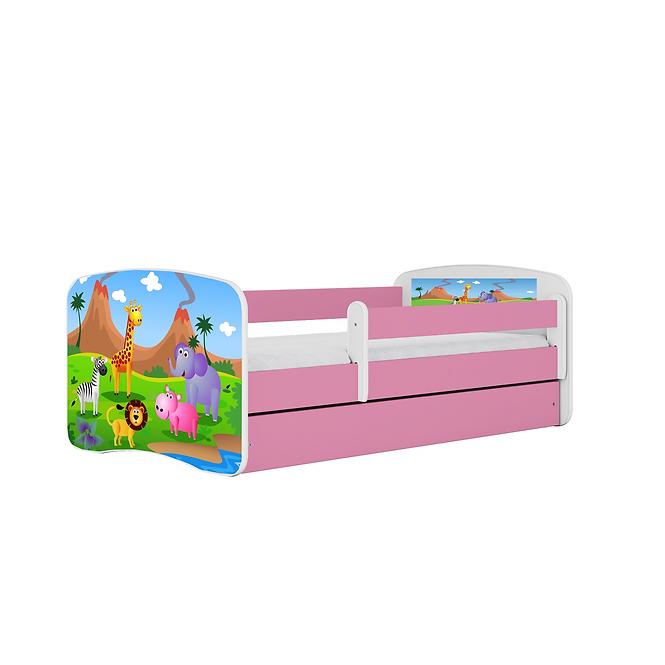 Kinderbett Babydreams rosa 80x180 Safari