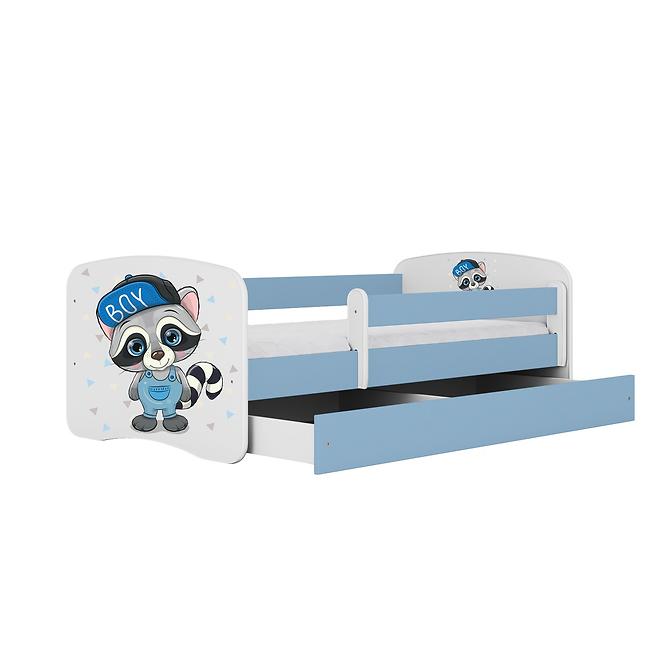 Kinderbett Babydreams+M blau 70x140 Waschbär
