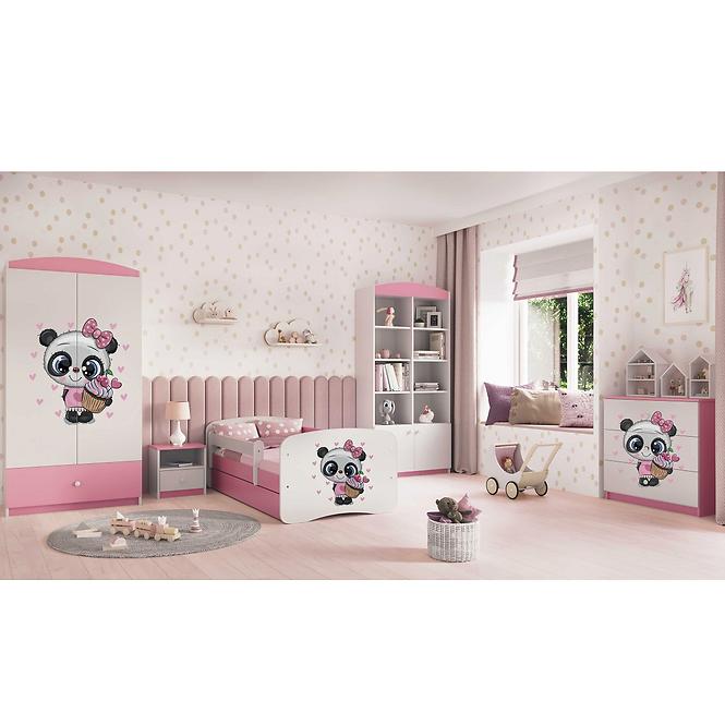 Kinderbett Babydreams+M rosa 70x140 Panda