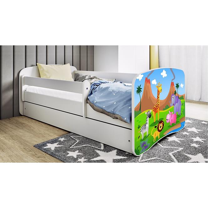 Kinderbett Babydreams+M weiß 70x140 Safari