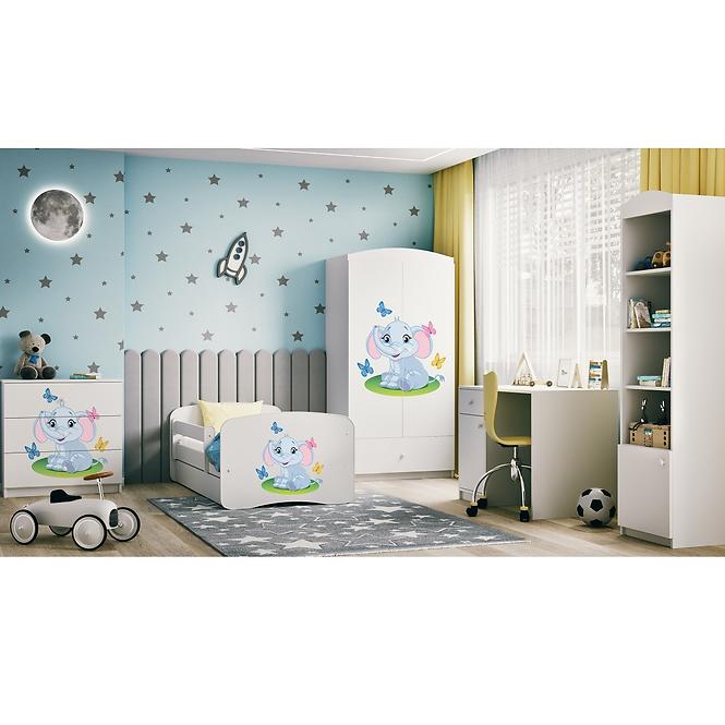 Kinderbett Babydreams+M weiß 70x140 Elefant