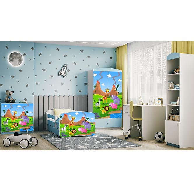 Kinderbett Babydreams+M blau 70x140 Safari