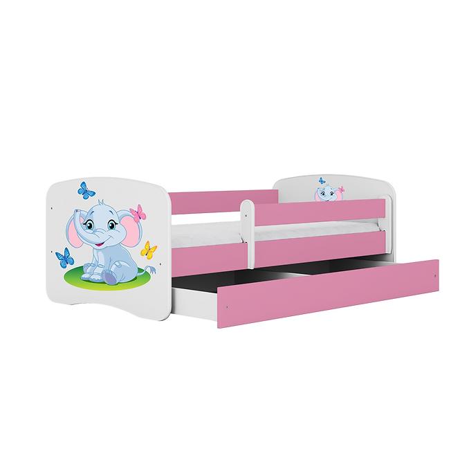 Kinderbett Babydreams+M rosa 70x140 Elefant