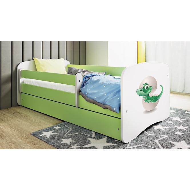 Kinderbett Babydreams+M grün 70x140 Dinosaurier
