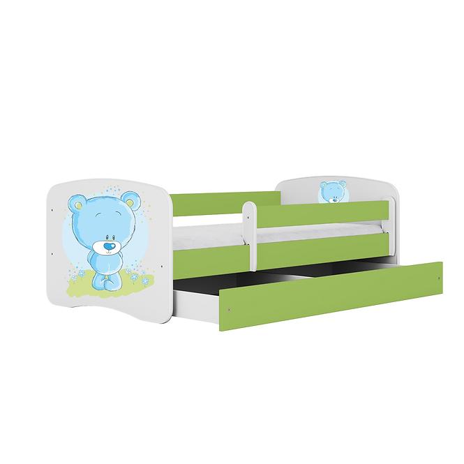 Kinderbett Babydreams+M grün 70x140 Blauer Bär