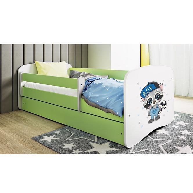 Kinderbett Babydreams+M grün 80x160 Waschbär