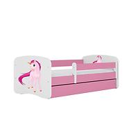 Kinderbett Babydreams+M rosa 80x160 Einhorn