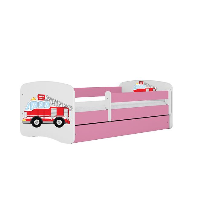 Kinderbett Babydreams+M rosa 80x160 Feuerwehrauto