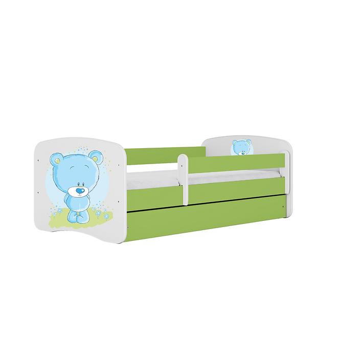 Kinderbett Babydreams+M grün 80x160 Blauer Bär