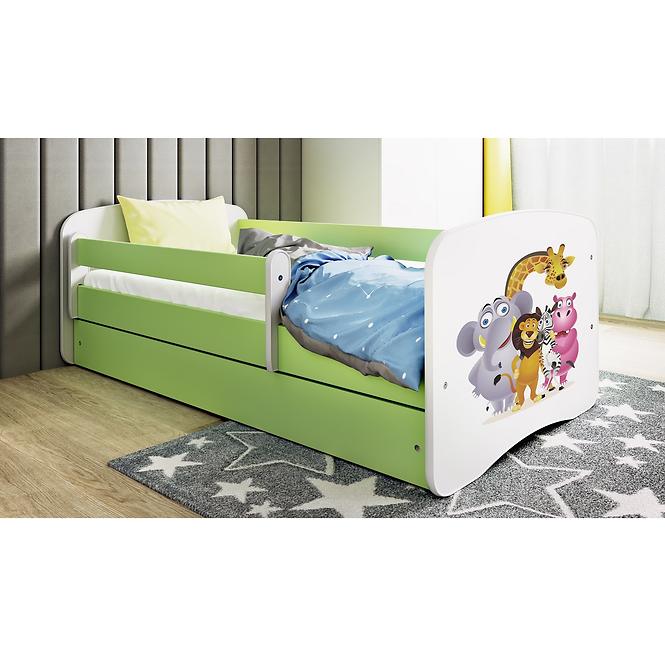 Kinderbett Babydreams+M grün 80x160 Zoo