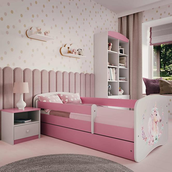 Kinderbett Babydreams+M rosa 80x180 Pferd