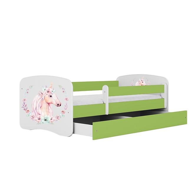 Kinderbett Babydreams+M grün 80x180 Pferd
