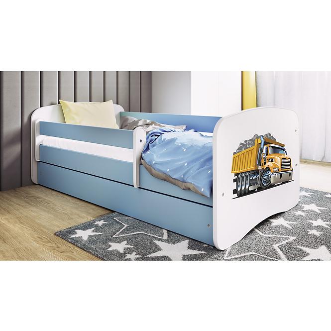 Kinderbett Babydreams+M blau 80x180 Lastwagen