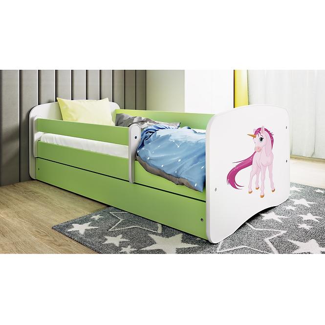 Kinderbett Babydreams+M grün 80x180 Einhorn