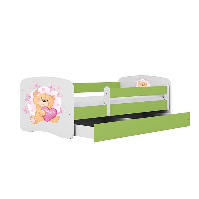 Kinderbett Babydreams+M grün 80x180 Bär mit Schmetterlingen