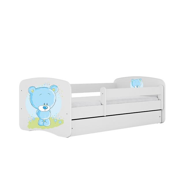 Kinderbett Babydreams+SZ weiß 80x160 Blauer Bär