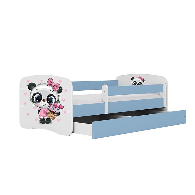 Kinderbett Babydreams+SZ+M blau 80x160 Panda