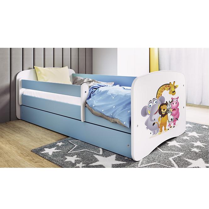 Kinderbett Babydreams+SZ+M blau 80x160 Zoo