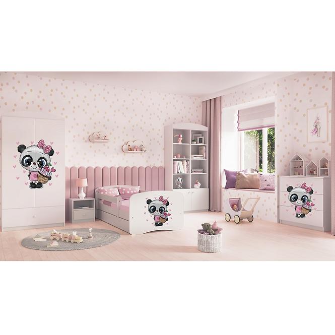 Kinderbett Babydreams+SZ+M weiß 80x180 Panda