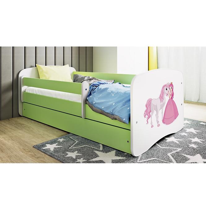 Kinderbett Babydreams+SZ+M grün 80x180 Prinzessin 2