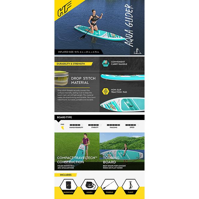 Aufblasbares Paddleboard Aqua Glider Set Hydro-Force 65347