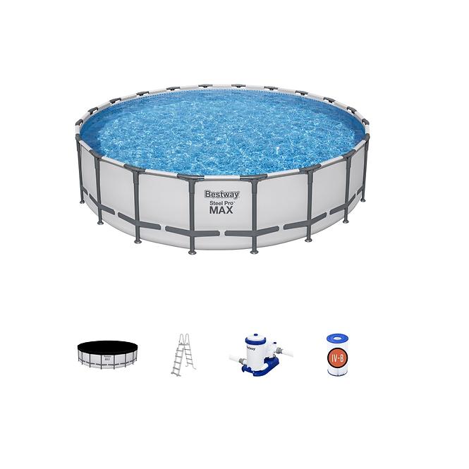 Pool mit Metallkonstruktion und Pumpe 6,1 x 1,32 m 561FM