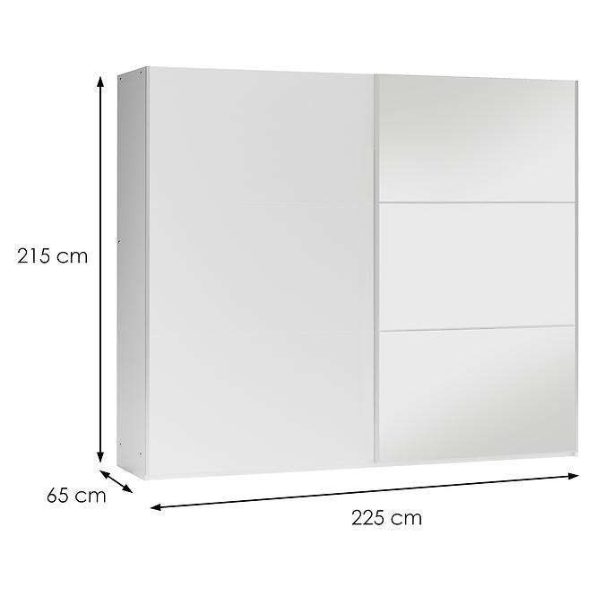 Schrank Vigo 250 weiß  / spiegel