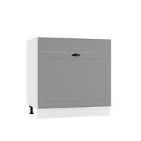 Küchenschrank Adele D80ZL S/1 zasl grau matte/weiß