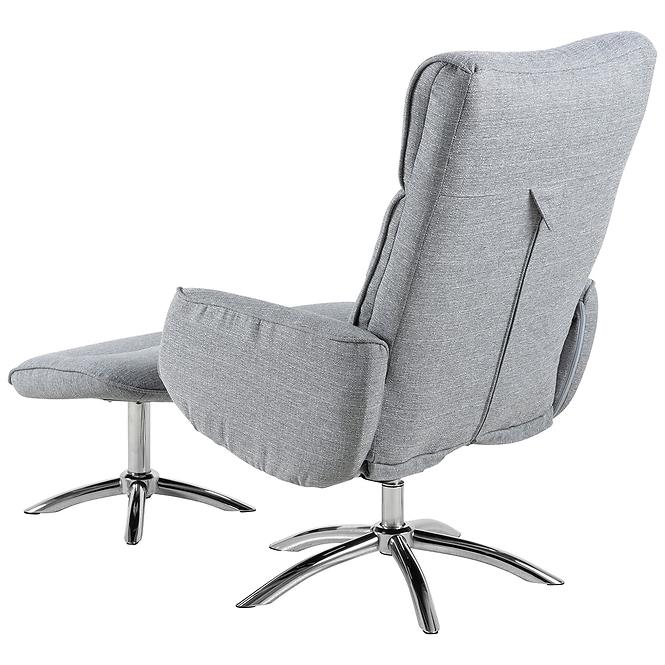 Sessel mit Fußstütze light grey 