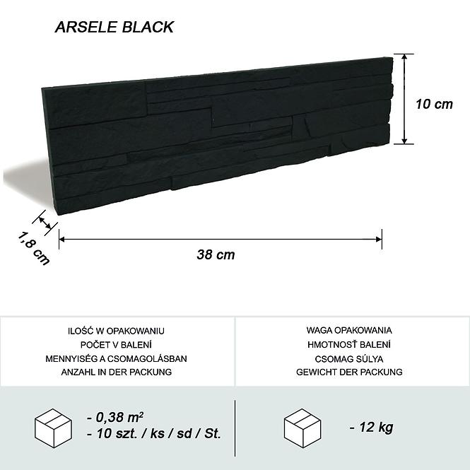 Betonstein Arsele Black Pkg.=0,38 m2