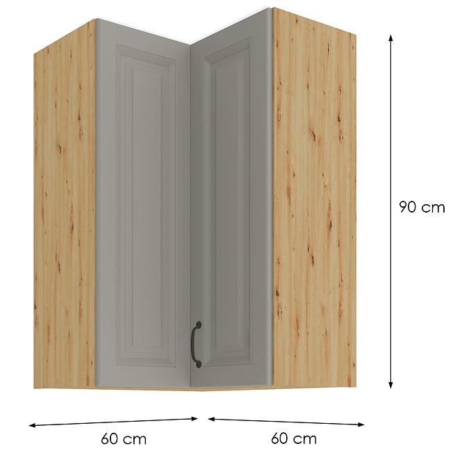 Küchenzeile STILO CLAYGREY/ARTISAN 60X60 GN-90 2F (90°)