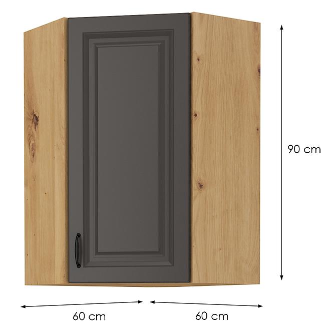 Küchenzeile STILO Graphit/ARTISAN 60X60 GN-90 1F (45°)