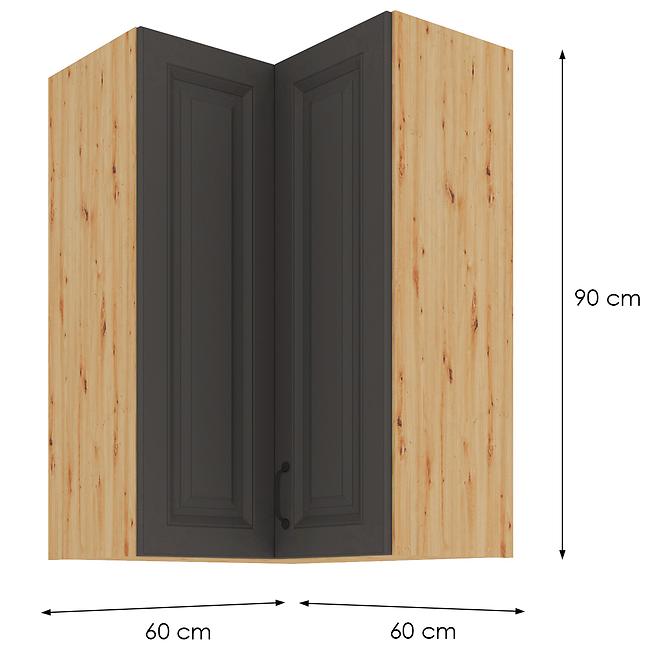 Küchenzeile STILO Graphit/ARTISAN 60X60 GN-90 2F (90°)