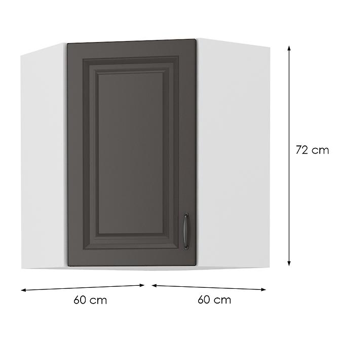 Küchenzeile STILO Graphit/WEISS 60X60 GN-72 2F (45°)