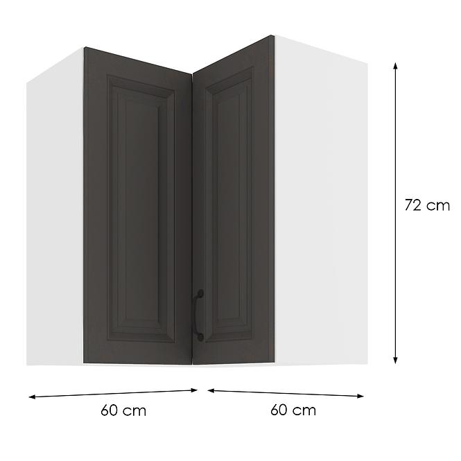 Küchenzeile STILO Graphit/WEISS 60X60 GN-72 2F (90°)