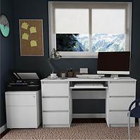 Schreibtisch Pari 130cm Weiß