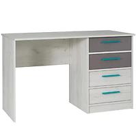 Schreibtisch Rest 120cm Grau/Eiche Weiß