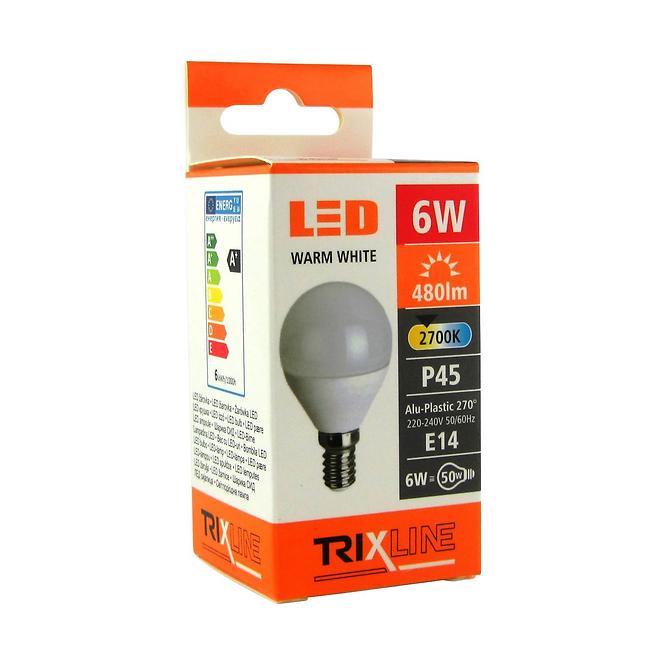 Glühbirne BC 6W TR LED E14 G45 2700K Trixline
