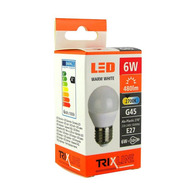 Glühbirne BC 6W TR LED E27 G45 2700K Trixline,2