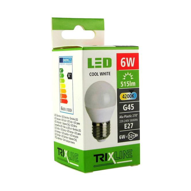 Glühbirne BC 6W TR LED E27 G45 4200K Trixline