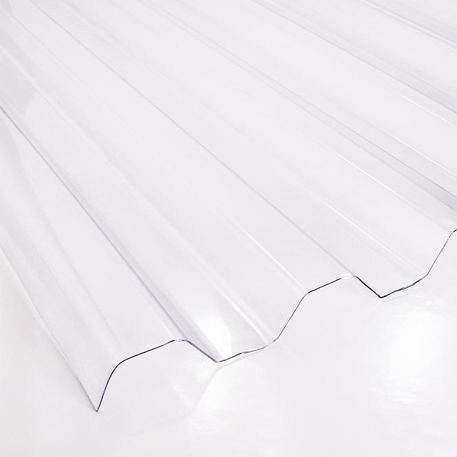 PVC-Wellplatte Trapez 2000x900x0,8mm transparent