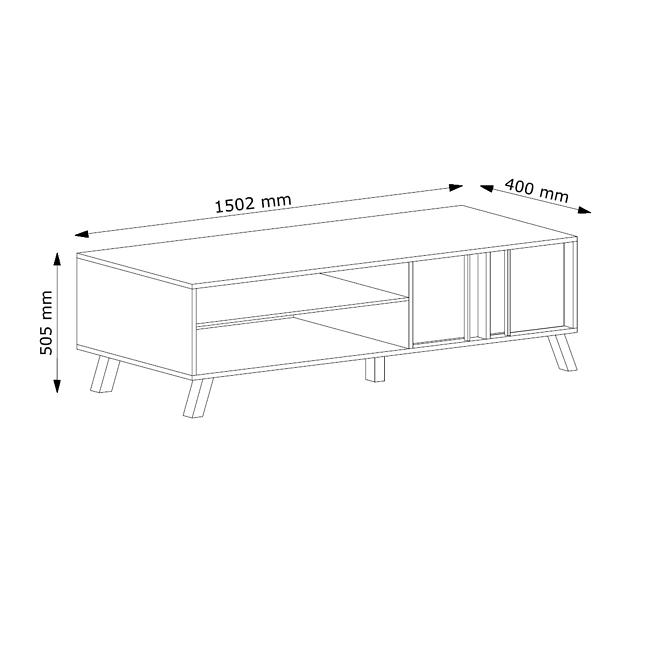 Tv Tisch Malmo 150cm Eiche Sonoma/Weiß